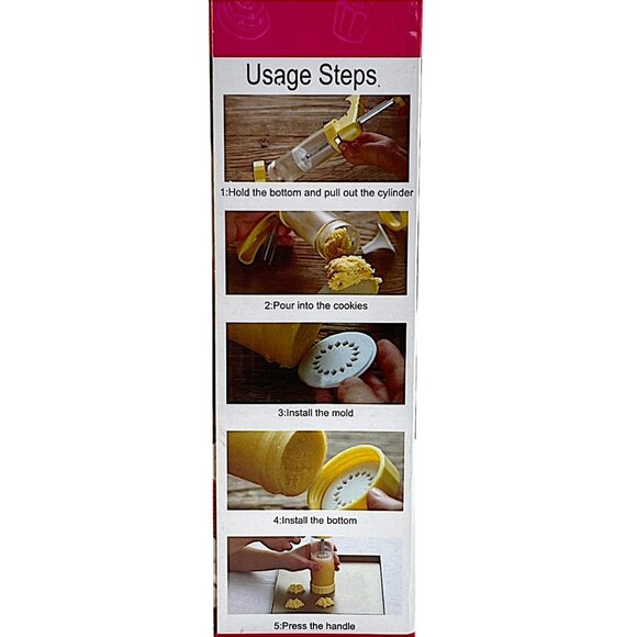 Cookie Press 28 Piece Set x 2 Mats 22 Piece Acces. Measure Cup Brush - Picture 4 of 5